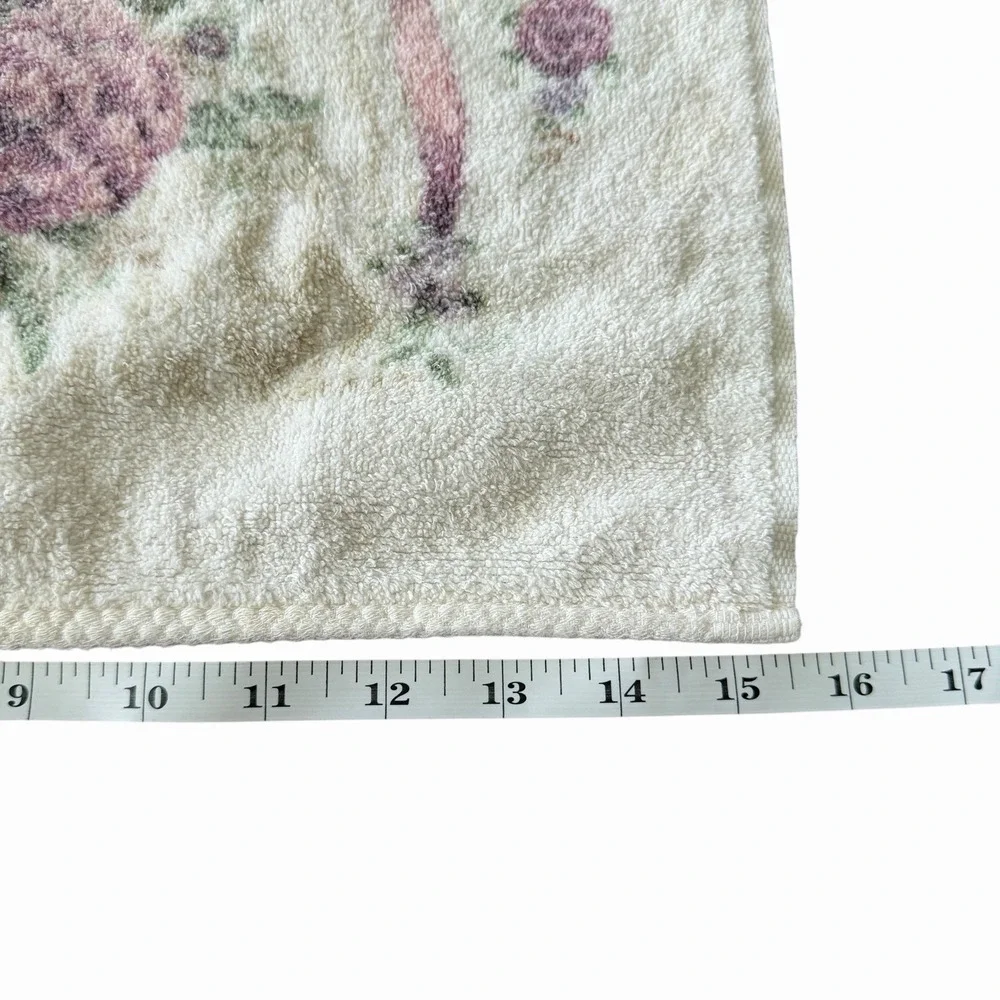 Vintage Glynna Turley Rose Floral Hand Towels 100 % Cotton Set 2‎ Cottagecore